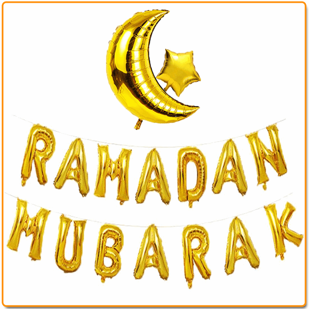 بالونات حروف رمضان مبارك - IRAK Store